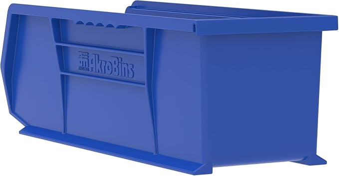 Akro-Mils 30234 AkroBins Plastic Storage Bins, 15"x5"x5", Blue, 12-Pack | Space-Saving Stackable Bins for Garage, Pantry, Craft Organization - Image 7