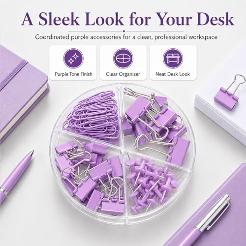 Paper Clips Binder Push Pin Set, Assorted Sized Binder Clips - Image 3