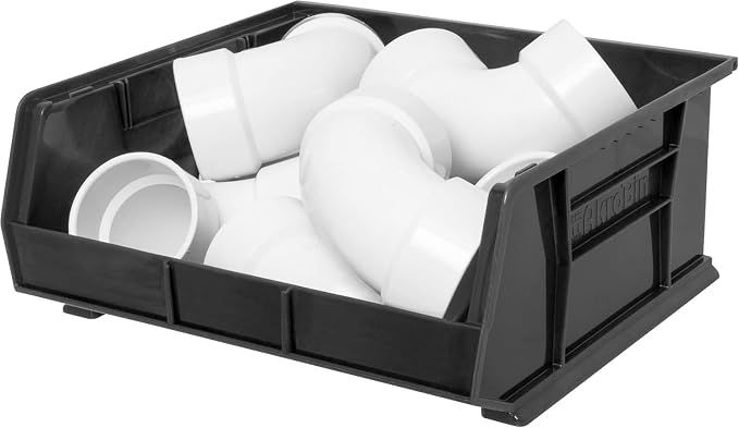 Akro-Mils 30250 AkroBins Plastic Storage Bins, 15"x16"x7", Black, 6-Pack | Space-Saving Stackable Bins for Garage, Pantry, Craft Organization - Image 11