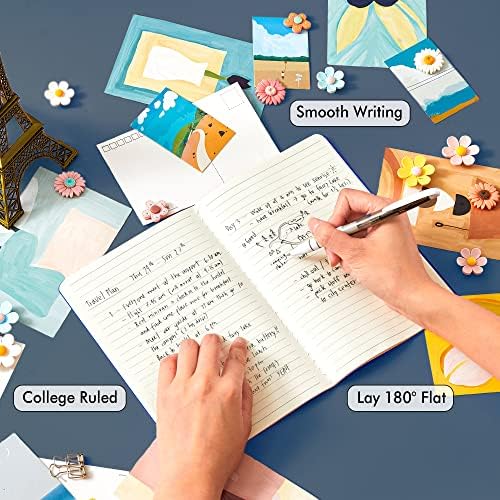 feela 36 Pack Soft Cover Journal Bulk, Lined Blank Travel Journal for Women Men Writing, Notebooks College Ruled for Work, Note Taking Notebook School Business Supplies, 8.2” x 5.5”, A5, Navy - Image 3