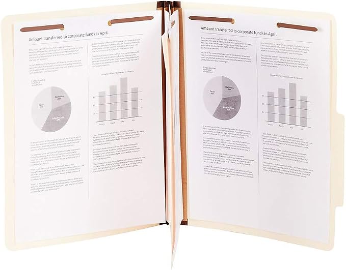 Staples Pressboard Classification Folder, Letter Size, 2/5‑Cut Top Tab, Manila, Durable Construction, 10/Box - Image 5