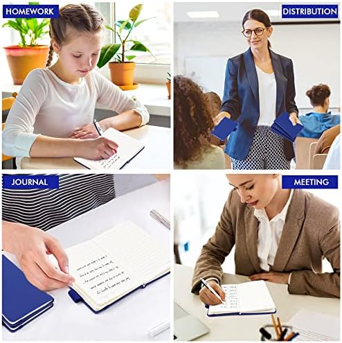 feela 15 Pack Pocket Small Notebooks Bulk, Mini Cute Notepads Hardcover College Ruled Lined Journals with Pen Holder for School Business Memos, with 15 Black Pens, 3.5”x 5.5”, A6, Navy - Image 7
