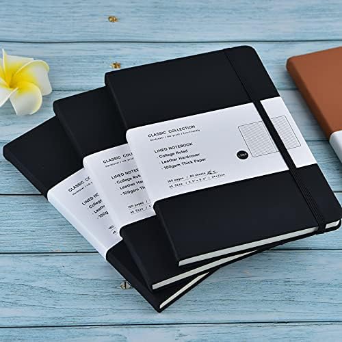 Coopay 24 Pack A5 Journal Notebooks Bulk, 160 Pages, 100GSM Thick Paper, 8.3 x 5.5 inch Hardcover Lined Leather Journals for Writing Office School Business,Bulk Notebook for Work Men Women(Black) - Image 6