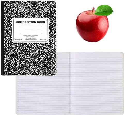 Trail maker Composition Notebooks (2,000 Pack), College Ruled Marble Cover, 200 Pages (100 Sheets), 9.75 x 7.5, Bulk School Supplies for Classroom, Office & School Donations - Image 4