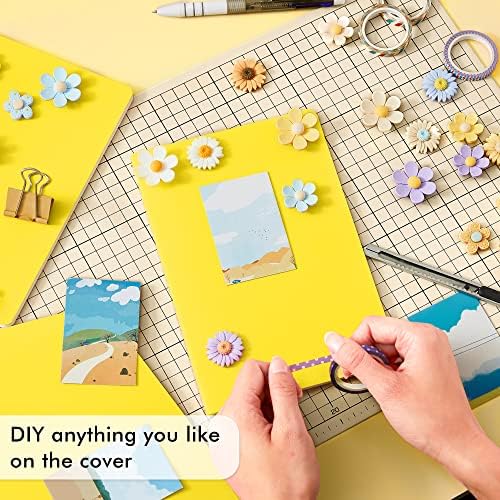 feela 36 Pack Soft Cover Journal Bulk, Lined Blank Travel Journal for Women Men Writing, Notebooks College Ruled for Work, Note Taking Notebook School Business Supplies, 8.2” x 5.5”, A5, Lemon Yellow - Image 4