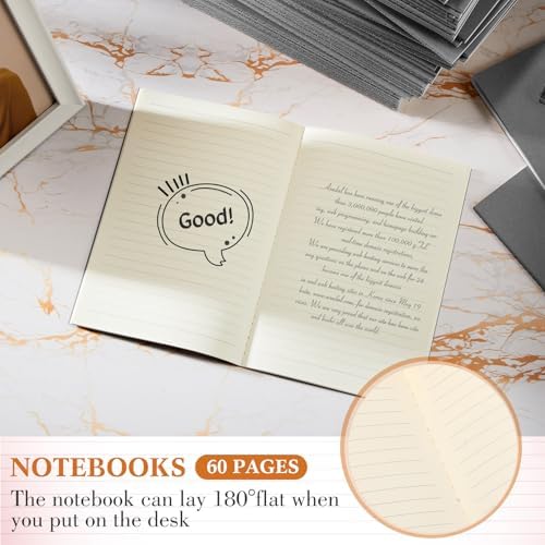 Mimorou 100 Pcs A5 Journals Notebooks Bulk,Grey,Lined - Image 4