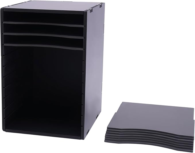 Mail Organizer 11 Slots, Literature Organizer for Classroom, Office, Home | PVC Materials & Adjustable Dividers | to Organize Files, Documents, Letters, Card Stock | 10.6''W*11.8''D*15.7''H - Image 7