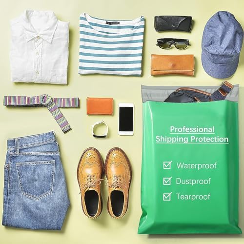 Metronic Poly Mailers Bags Large Shipping Bags 14.5x19 100 Pcs Green - Image 4
