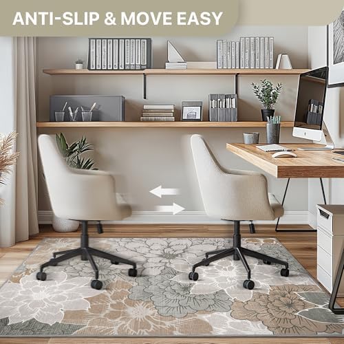 36"x48" Office Chair Mat for Hardwood Floor, Non-Slip Washable Taupe Grey - Image 4