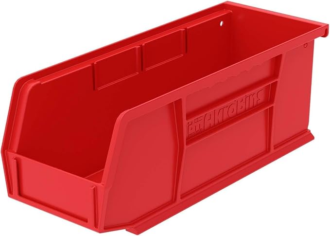 Akro-Mils 30224 AkroBins Plastic Storage Bins, 11"x 4"x 4", Red, 12-Pack | Space-Saving Stackable Bins for Garage, Pantry, Craft Organization - Image 11