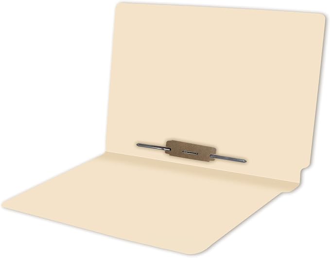 Manila File Folders, Doctor Stuff, Manila Letter Size Reinforced End Tab Folders with 2” Bonded Fastener on Inside Back in Position 5, 14 pt Manila Stock, Carton of 250 by DoctorStuff