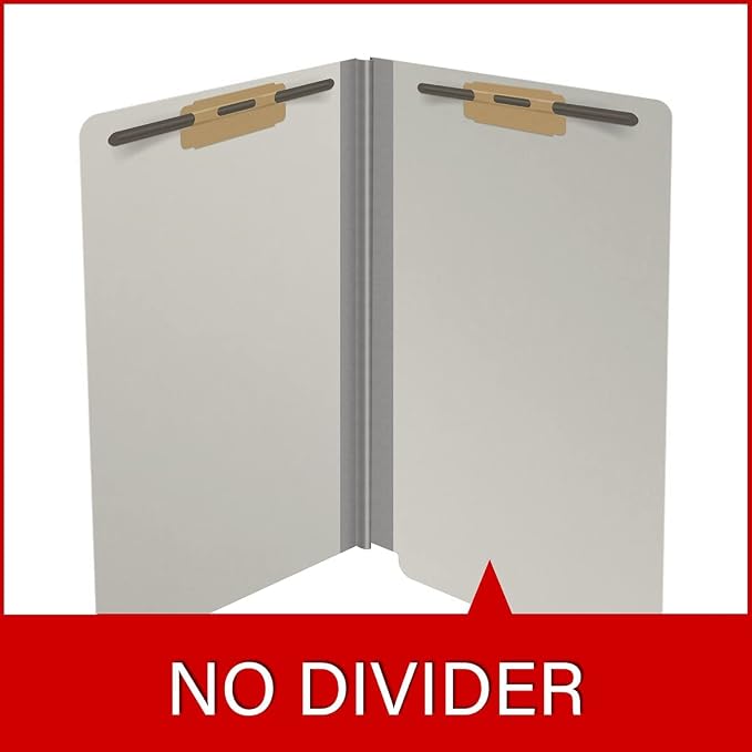 Ecom Folders End Tab Pressboard File Folders | Legal Size 25 Pt Stock with 2" Tyvek Expansion | Full Cut Tabs for Medical Charts, Legal Documents & Office Records | Light Gray, Box of 25 - Image 8