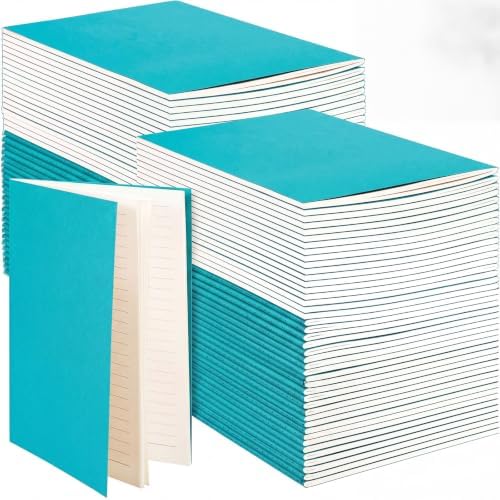 Mimorou 100 Pcs A5 Journals Notebooks Bulk,Cyan,Lined by Mimorou