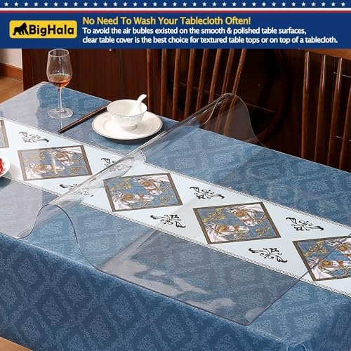 Multi-Size Table Protector - Clear Plastic Tablecloth, Waterproof Wipeable Vinyl PVC for Rectangle Dining Tables, Desk Pad, Furniture Protector - 24" 36 Inch 60 X 91CM - Image 6