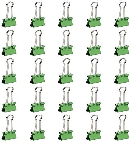 JAM PAPER Colorful Binder Clips - Small - 3/4 Inch (19 mm) - Green Binderclips - 25/Pack - Image 2