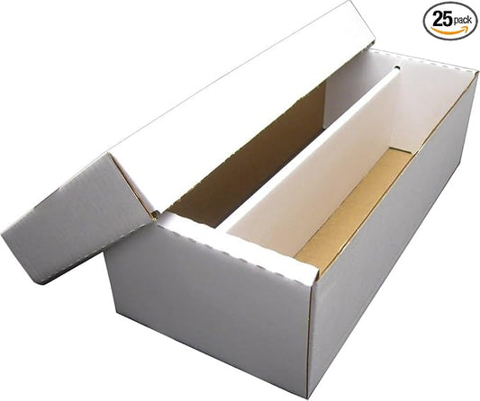 BCW Shoe Storage Card Box - 25 ct | Cardboard Box for Trading Cards, Gaming Cards, and Collectibles | Holds 1600 Standard Cards or 300 3x4 Toploaders | Gaming Card Organizer Box | Assembly Required by BCW