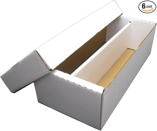 BCW Shoe Storage Card Box - 6 ct | Cardboard Box for Trading Cards, Gaming Cards, and Collectibles | Holds 1600 Standard Cards or 300 3x4 Toploaders | Gaming Card Organizer Box | Assembly Required by BCW