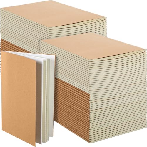 Mimorou 100 Pcs A5 Journals Notebooks Bulk,Brown,Dot by Mimorou