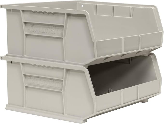 Akro-Mils 30250 AkroBins Plastic Storage Bins, 15"x16"x7", Clear, 6-Pack | Space-Saving Stackable Bins for Garage, Pantry, Craft Organization - Image 11