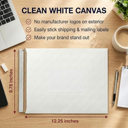 BOX USA Rigid Mailers 9" x 12" (100-Pack) - Cardboard Mailer Envelopes for Photos, Documents, Prints - Stay Flat - Image 3