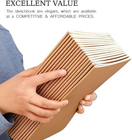 LIONSOUL 110 Pack Kraft Notebooks Bulk A5 Lined Journals 60 Pages Brown Journal Notebooks Sewn Binding Journals in Bulk for Office Notes - Image 6