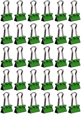 JAM PAPER Colorful Binder Clips - Extra Small - 3/5 Inch (15 mm) - Green Binderclips - 30/Pack - Image 2