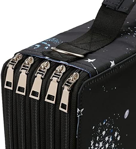 600-Slot Colored Pencil Case, 5-Layer Zipper with Shoulder strap and Handle - Image 4