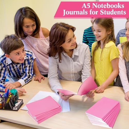 Mimorou 100 Pcs A5 Journals Notebooks Bulk,Pink,Lined - Image 6