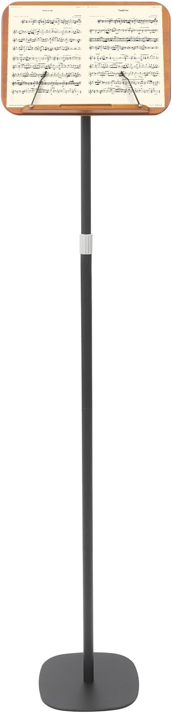 Sheet Music Stand & Desktop Book Stand, Music Book Holder Stand,Wooden Portable Sheet Music Table Stand Height Adjustable from 31.5-66.9in with Book Stand Support by Unknown
