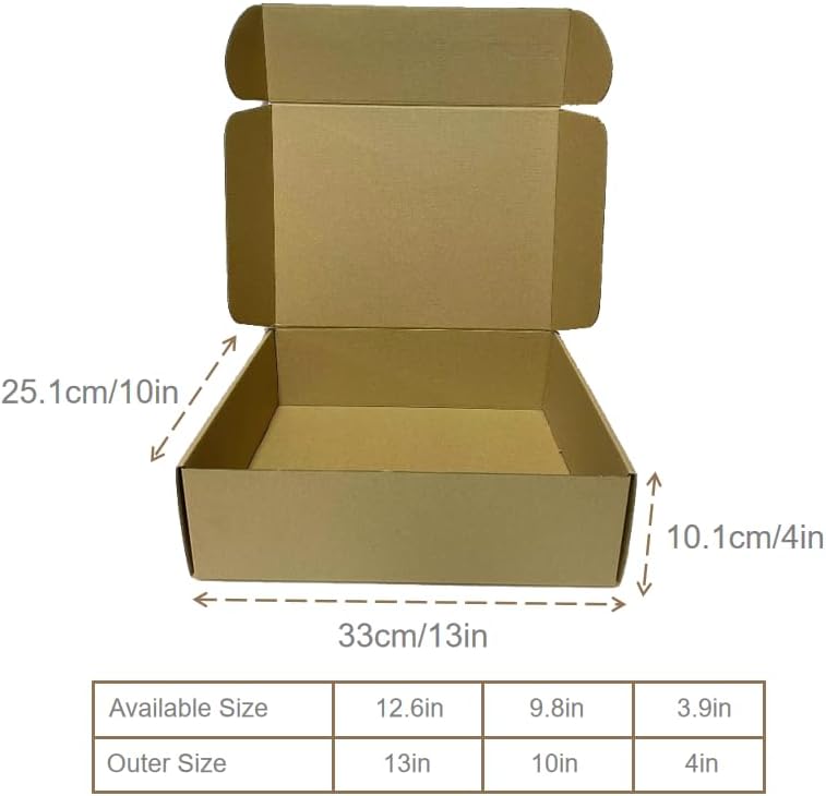 13x10x4 Inch Set of 18 Pack Brown Corrugated Shipping Boxs - Cardboard Boxes for Mailing, Packing and Literature Mailer Boxes, Small Business Mailing Bulk - Image 2