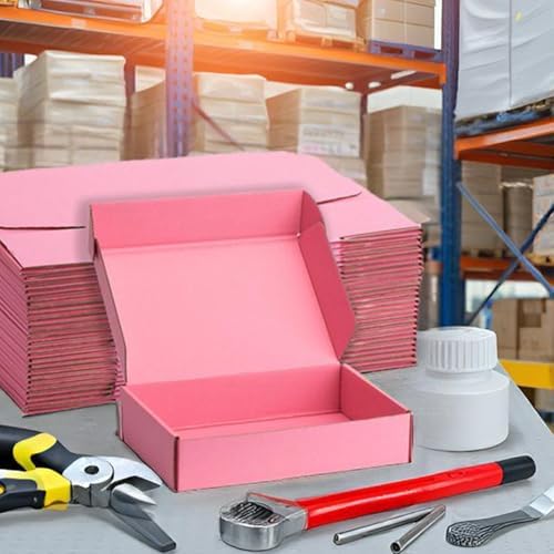 Pink Shipping Boxes 9x6x2 Inches, 20 Pack - Image 5