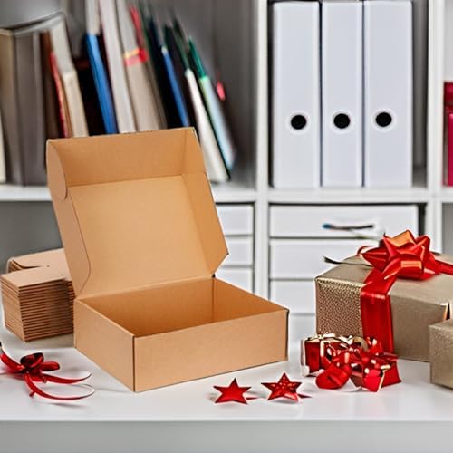 Kraft Brown Shipping Boxes 10x8x3 Inches, 20 Pack - Image 5