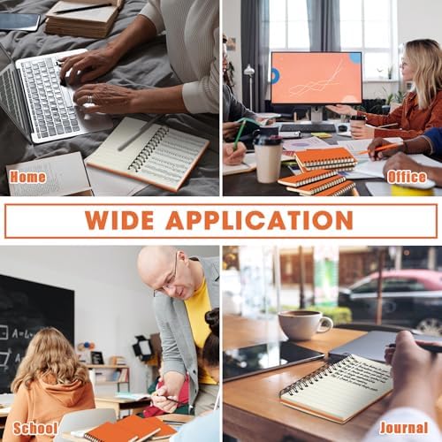 Jutom 18 Pcs Small Spiral Notebook Memo Pad 3x5, Orange - Image 4