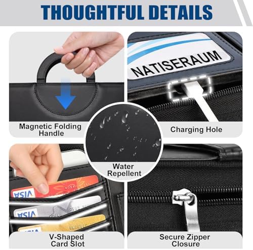 Portfolio Binder 3 Ring Includes Pen and 5 Dividers with 10 Pockets, Padfolio Organizer with Zipper for Men and Women, Includes A4 Notepad for Business, School, Work - Image 4