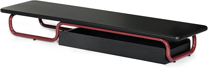 Fenge Solid Wood Monitor Stand Riser with Large Drawer Storage, Black | Fully Assembled, 37.4W x 9.8D x 4.8H, Holds up to 110 lbs, Minimalist Home Office Desk Setup - Image 9
