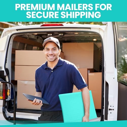 Teal Bubble Mailers 14.25x20, Self Seal Poly Padded Envelopes #7, 15 Pack - Image 7