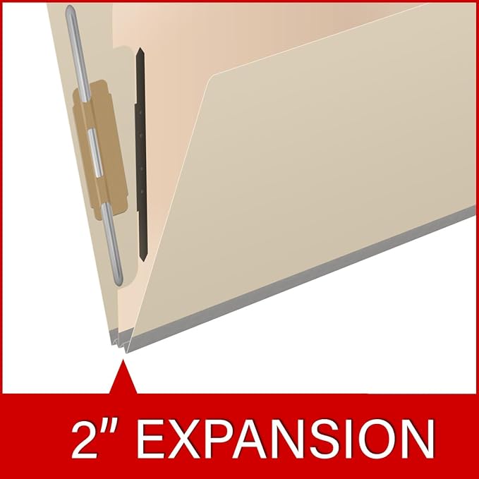 18 Pt. Manila Classification Folders, Full Cut End Tab, Letter Size, 1 Divider (Box of 10) - Image 7
