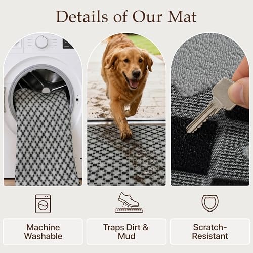 48"x60" Office Chair Mat for Hardwood Floor, Non-Slip Washable Basalt Grey - Image 7