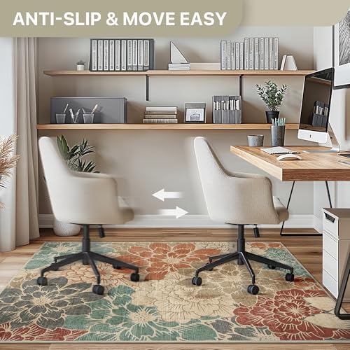 36"x48" Office Chair Mat for Hardwood Floor, Non-Slip Washable Terracotta - Image 4