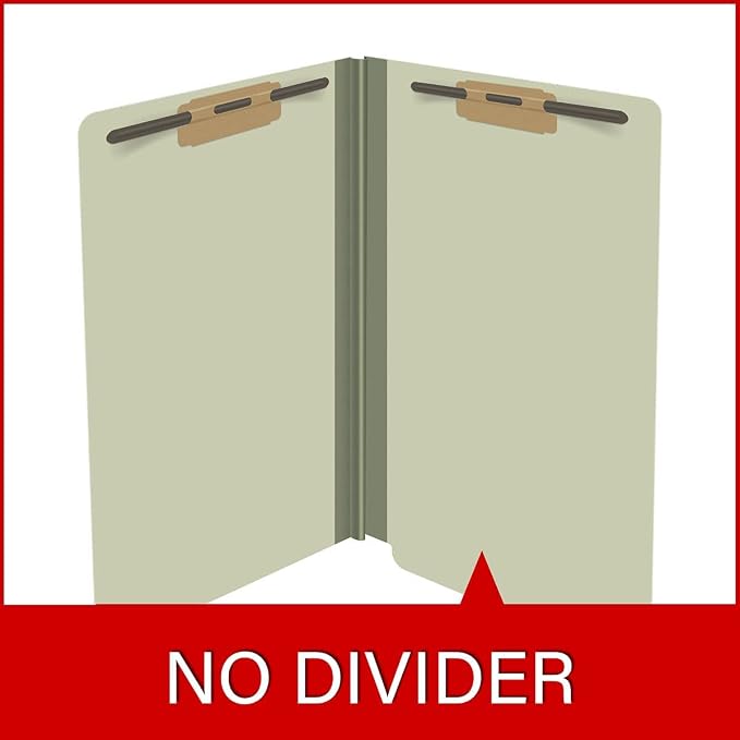 Ecom Folders End Tab Pressboard File Folders | Legal Size 25 Pt Stock with 2" Tyvek Expansion | Full Cut Tabs for Medical Charts, Legal Documents & Office Records | Light Green, Box of 25 - Image 8