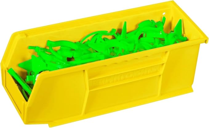 Akro-Mils 30224 AkroBins Plastic Storage Bins, 11"x 4"x 4", Yellow, 12-Pack | Space-Saving Stackable Bins for Garage, Pantry, Craft Organization - Image 12