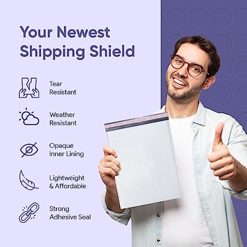 Small Bubble Mailers 5x10, Poly Padded Envelopes #00, 250 Pack Bulk - Image 4