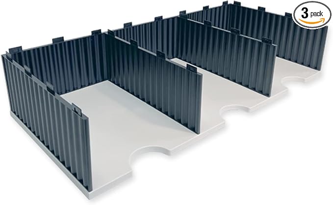 Ultimate Office TierDrop Riser Storage Base, Lifts Sorter 5 inches, 3 Slots | Unobstructed access to lower compartments; stores frequently used supplies underneath; fits top or bottom of TierDrop Sorter by UltimateOffice