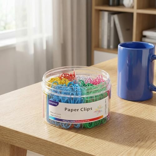 Paper Clips, Assorted Sizes (1.3 & 2 Inch), Colored, 400PCS - Image 2
