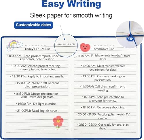 SUQJOY Lined Journal Notebooks, 6 Pack 160 Pages, 5.5x 8.2-Inch Journals for Women Men, Hardcover Notebook with 100 gsm Thick Paper, A5 Size College Ruled Notebook for Writing/Travel/Work (Blue-6 Pack) - Image 5