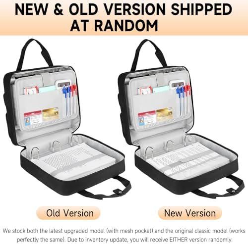 Zipper Binder 3 Ring, 700 Sheets Capacity, Binder 3 Inch with Shoulder Strap Fits 13 Inch Laptop for School and Office,Black - Image 2