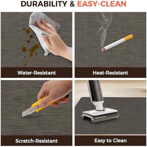 BAGAIL Office Chair Mat for Hardwood Floor, 35"x47" Heavy Duty Computer Chair Mat - Fast Flat & Smooth Glide - Non-Slip Desk Chair Floor Protector for Home Office - Dark Brown - Image 6