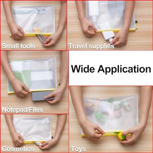 36pcs Mesh Zipper Pouch Bags,A4 Letter Size Zipper Mesh Document Pouch - Image 5