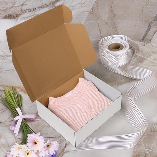 HORLIMER 12x10x4 inches Shipping Boxes Set of 15, White Corrugated Cardboard Box for Mailing, Packaging, Small Business - Image 7