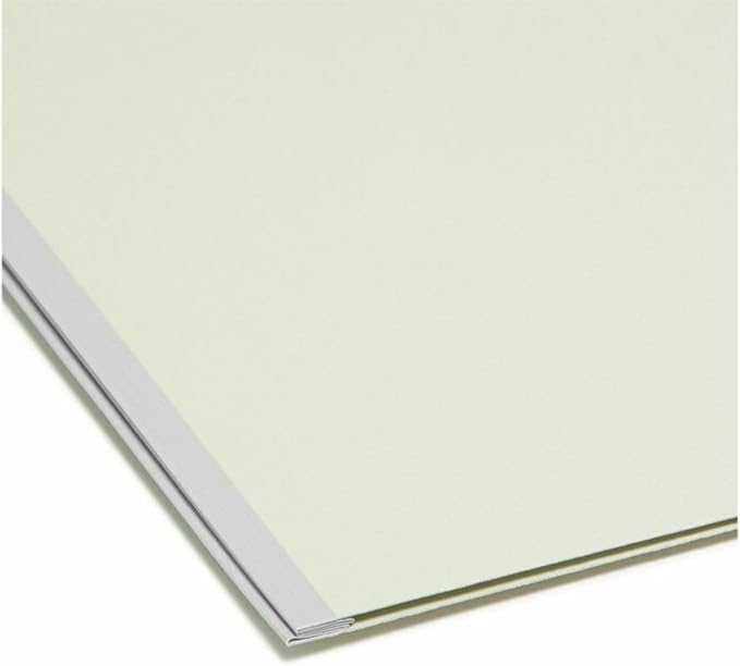Smead Pressboard File Folder with SafeSHIELD® Fasteners, 2 Fasteners, 1/3-Cut Tab, 2" Expansion, Legal Size, Gray/Green, 25 per Box (19934) - Image 6